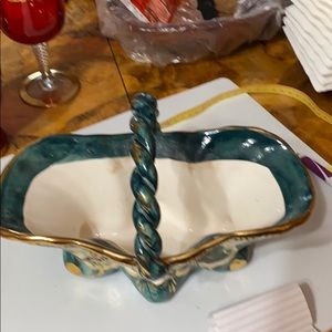 Awesome candy cookies basket vintage green cobalt